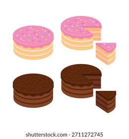bolo, clip art, corte, café, aniversário