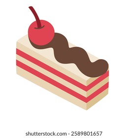 Cake clip art, clip art cake, cake slice flat icon design vector illustration, cute cartoon food

