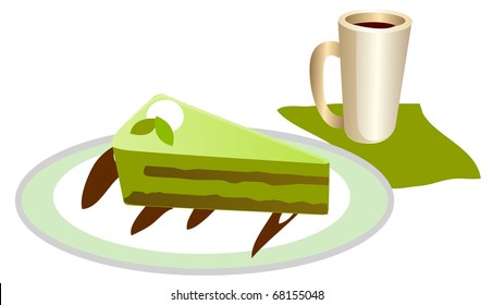 cake and coffee dessert