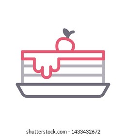 cake color line vector icon