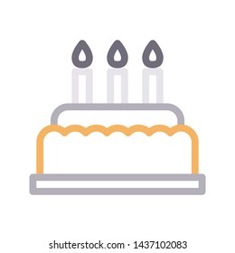 cake color line vector icon