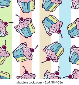 cake color pattern vector sketch