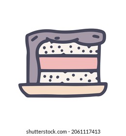 cake color vector doodle simple icon design