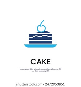 cake colored icon vector design good for web or mobile app