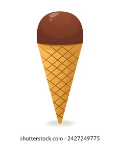 Cake of colorful set. This illustration seamlessly blends design and cartoon design elements to portray a mouthwatering ice cream cone. Vector illustration.