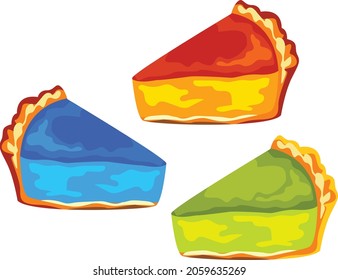 Cake colorful vector art and illustration
