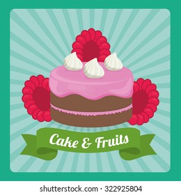 Cake concept and menu icons design, vector illustration 10 eps graphic.