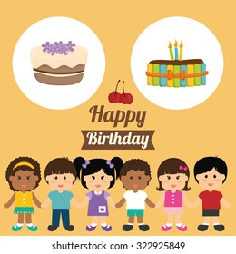 Cake concept and menu icons design, vector illustration 10 eps graphic.