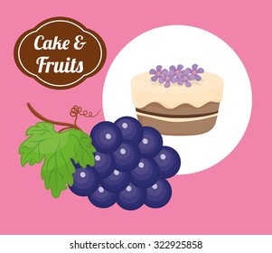 Cake concept and menu icons design, vector illustration 10 eps graphic.