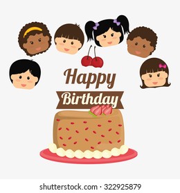Cake concept and menu icons design, vector illustration 10 eps graphic.