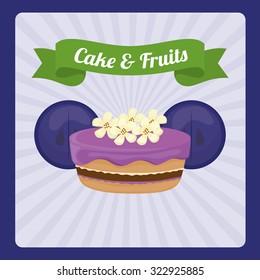 Cake concept and menu icons design, vector illustration 10 eps graphic.