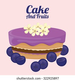 Cake concept and menu icons design, vector illustration 10 eps graphic.