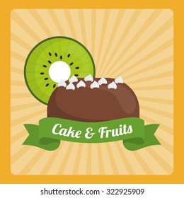 Cake concept and menu icons design, vector illustration 10 eps graphic.