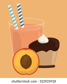 Cake concept and menu icons design, vector illustration 10 eps graphic.
