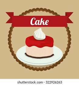 Cake concept and menu icons design, vector illustration 10 eps graphic.