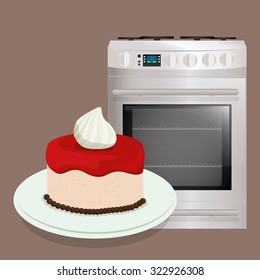 Cake concept and menu icons design, vector illustration 10 eps graphic.