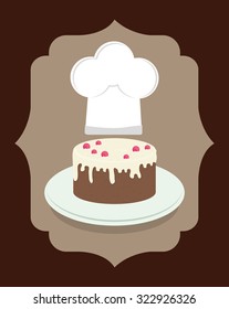 Cake concept and menu icons design, vector illustration 10 eps graphic.