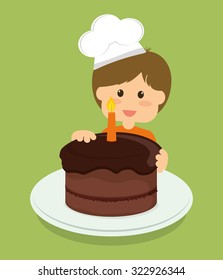 Cake concept and menu icons design, vector illustration 10 eps graphic.