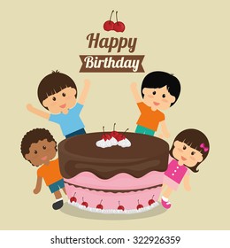 Cake concept and menu icons design, vector illustration 10 eps graphic.