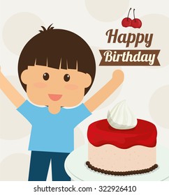 Cake concept and menu icons design, vector illustration 10 eps graphic.