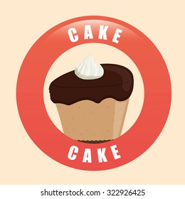 Cake concept and menu icons design, vector illustration 10 eps graphic.