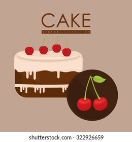 Cake concept and menu icons design, vector illustration 10 eps graphic.