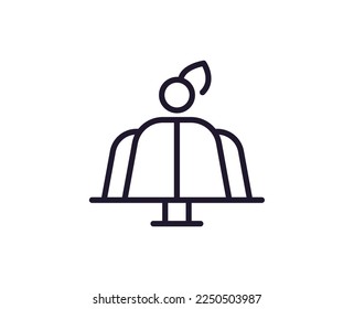 Cake concept. Modern outline high quality illustration for banners, flyers and web sites. Editable stroke in trendy flat style. Line icon of cake 