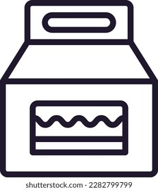 Cake concept. Modern outline high quality illustration for banners, flyers and web sites. Editable stroke in trendy flat style. Line icon of cake 
