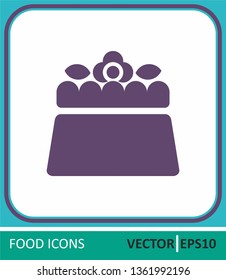 cake, confectionery. Vector Icon. Simple vector illustration for graphic and web design.