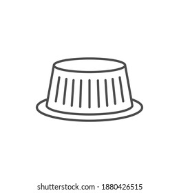 Icono de contorno de línea de contenedor de tarta