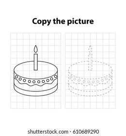 cake copy the picture, game for children (kids)