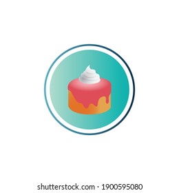 Cake Cream Dessert Vector Icon