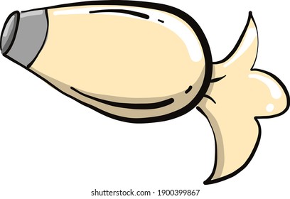 Crema de tarta, ilustración, vector sobre fondo blanco.
