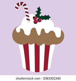 cake with cream and lollipop