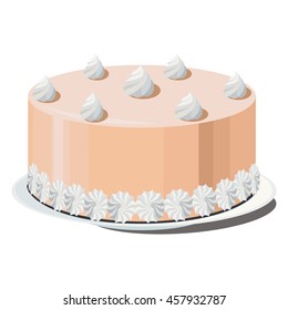 cake with cream on a plate