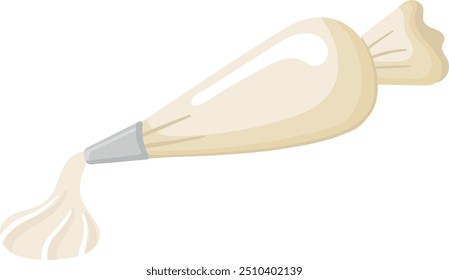 Cake cream pipe cartoon icon. Cake frosting tool