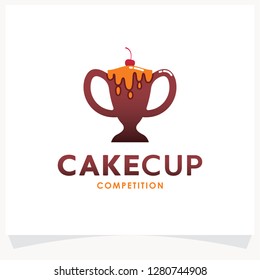 Cake Cup Competition Logo Template Design Vector Inspiration. Icon Design