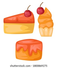 Cake and Cup cake  at is Vector picture