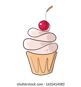 cake cupcake logo cute vector delicious