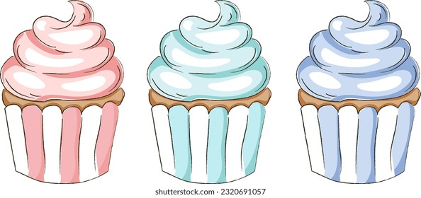 pastelitos dulces dulces helados de caramelo de color
