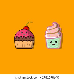 cake cute flat design ilustration