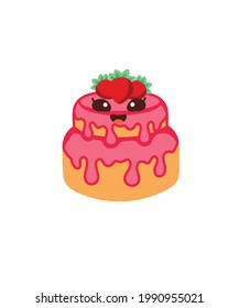 Pastel con caras de una sonrisa linda 