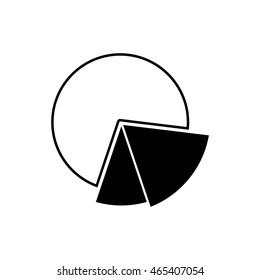 cake data infographic icon. Isolated and flat illustration. Vector graphic
