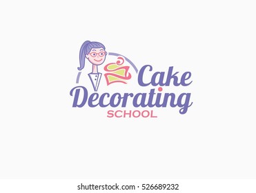 Cake Decorating School Logo