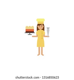 cake decoration, bakery color icon. Element of color bakery illustration. Premium quality graphic design icon. Signs and symbols collection icon for websites, web design
