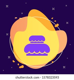 Cake, desert abstract vector icon. Element of kitchen for mobile concept and web apps illustration. Thin flat icon for website design and development