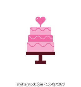 cake design, Love passion romantic health wedding romance and decoration theme Vector illustration