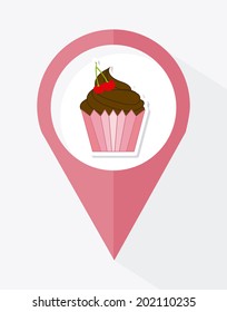 cake design over white background vector illustration