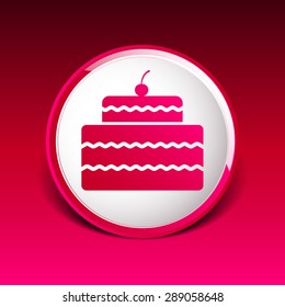 Cake Design symbol logo dessert food sweet.