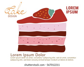 Cake Design symbol on white background 